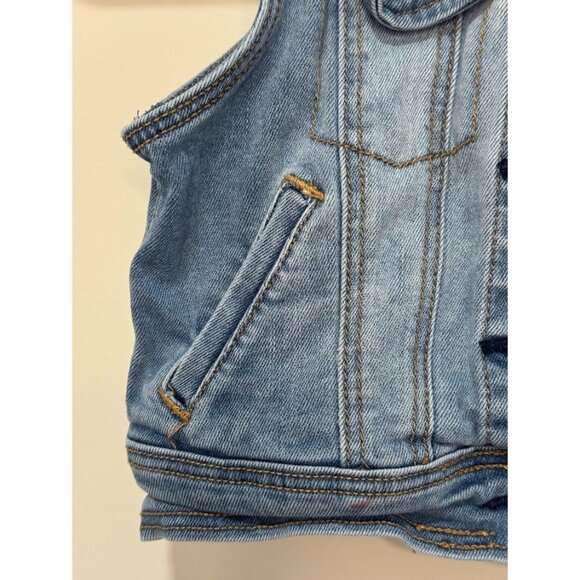 Girls Cat and Jack Demin Vest Size Small - Picture 4 of 8